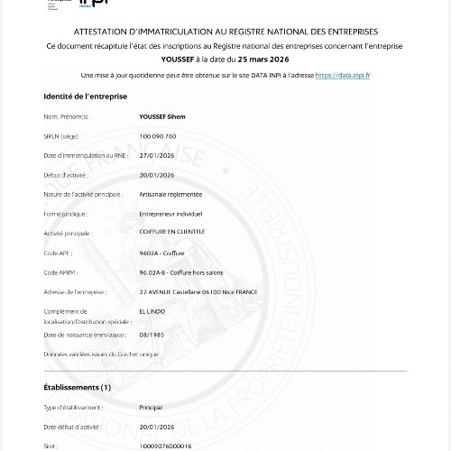 Logo de l'institut Oceane beauty (coiffeur à domicile)