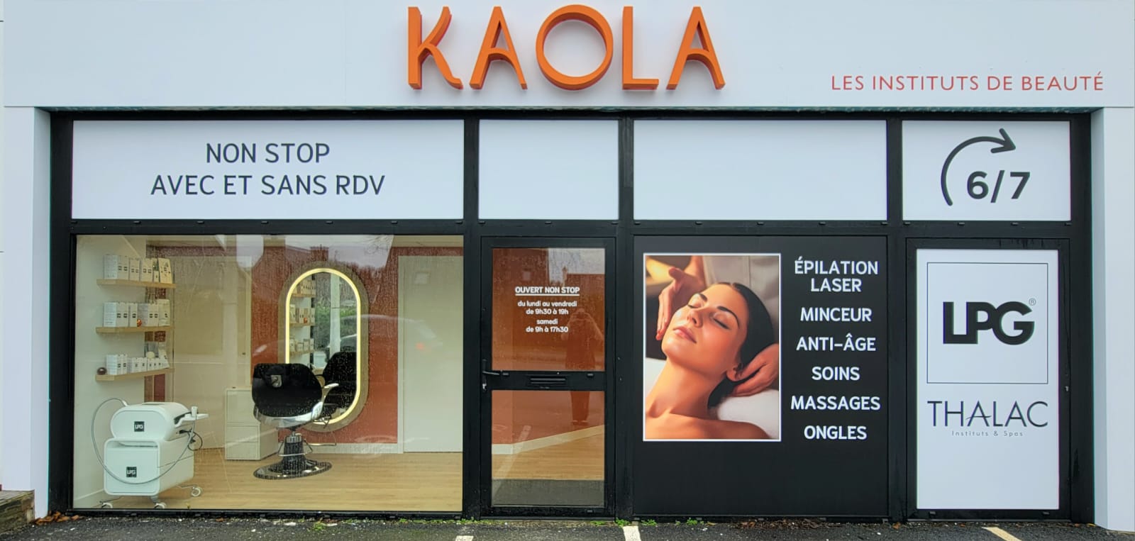 Kaola, institut de beauté - Brest Guipavas- Avec et sans RDV - non stop - 6J/7
