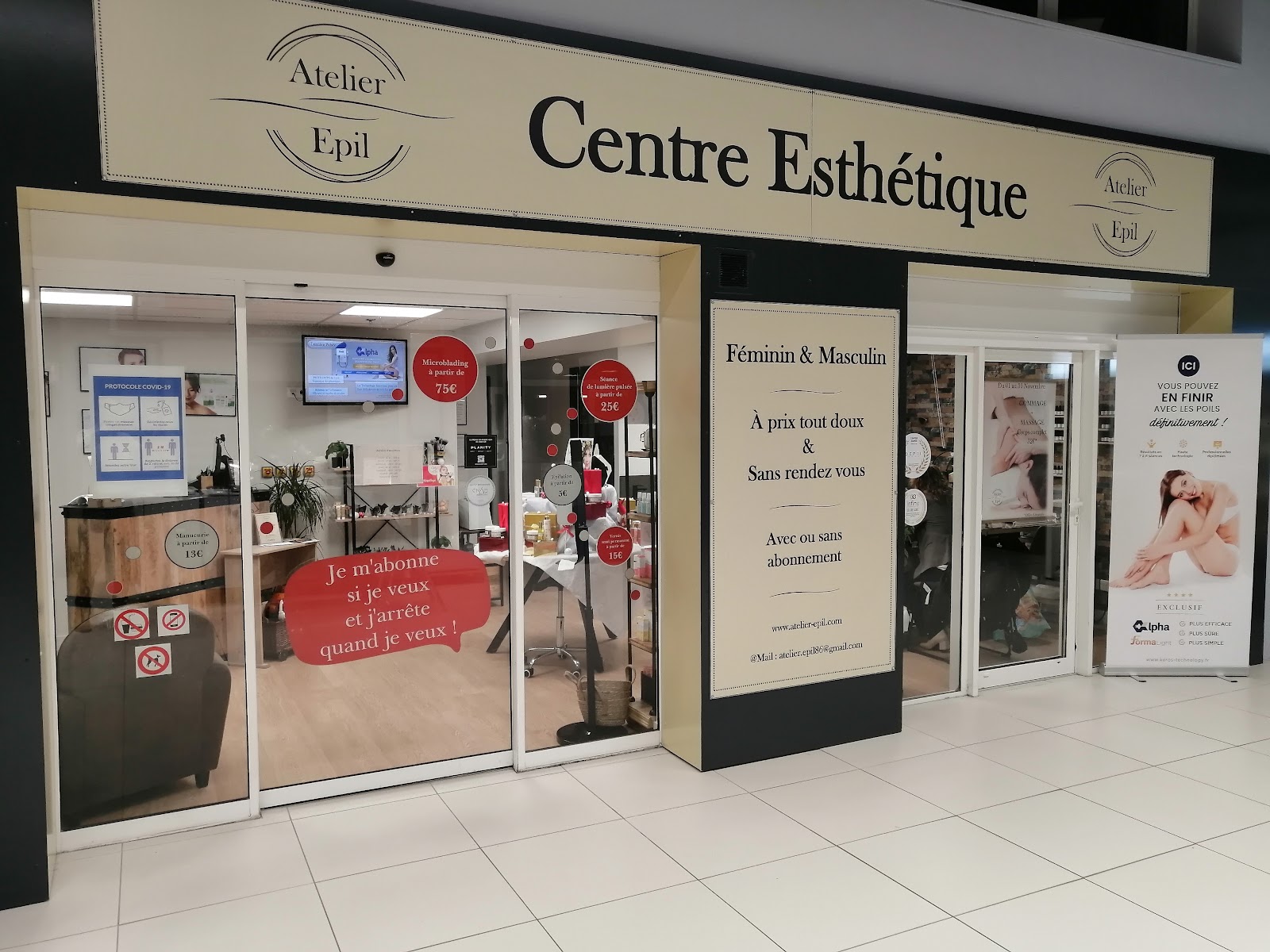 Atelier Epil - Epilation définitive - Cryolipolyse - Microblading - Maquillage - Pressothérapie - Poitiers